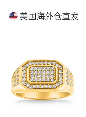 自营 pompeii31 克拉男士钻石戒指，14k 黄金实验室培育 - 14k 玫