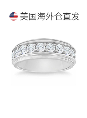 自营pompeii32 克拉钻石男士戒指，10k 白金或黄金，10 石 - 10k