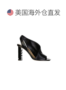 自营Sergio Rossi Calfskin Stiletto Heel Women's Sandals - bl