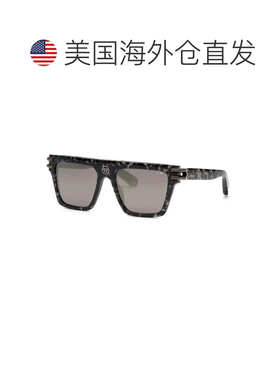 自营philipp pleinSPP108V 721X灰色哈瓦那/烟用青铜色镜子-灰色