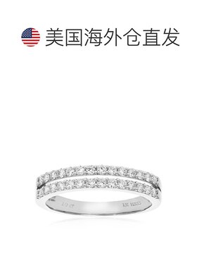 自营 vir jewels1/2 克拉 28 颗圆形实验室培育钻石结婚戒指 .925