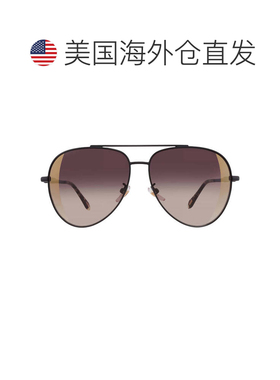 自营Just Cavalli Brown Gradient Mirror Gold Pilot Ladies Sun