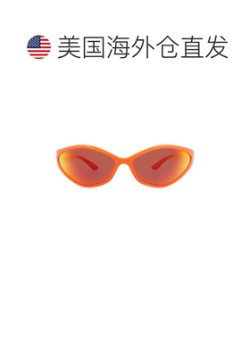 自营balenciagaShield-Frame Bio Injection太阳眼镜-橙红色 美国