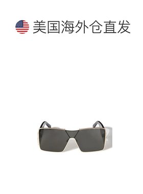 自营 off-white米白色阿斯彭方形太阳镜-金色深灰色 美国奥莱直发