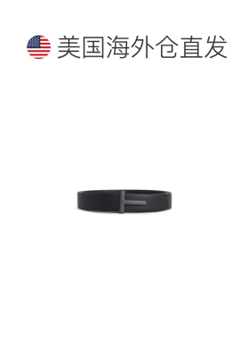 自营tom ford'T Icon' 黑色皮革腰带-黑色 皮带 美国奥莱直发