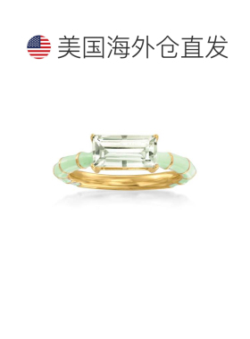 自营Ross-Simons 紫水晶戒指配以 18 克拉金 18 克拉紫色珐琅 -