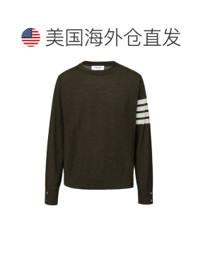 自营thom browneThom e Wool Men's Sweatshirt - green 美国奥莱