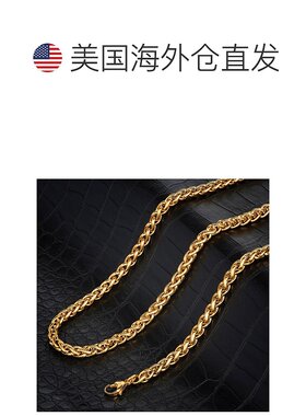 自营 Crucible Los Angeles 抛光不锈钢 6 毫米 Spiga 小麦链 - 1