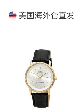 自营Porsamo Bleu Men's Veritas 2 Genuine Leather Band Watch