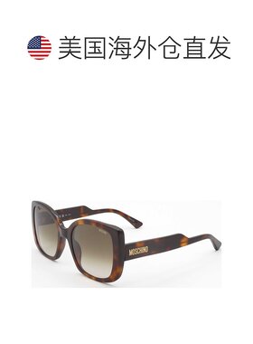 自营Moschino女式54毫米棕色太阳镜-哈瓦那 美国奥莱直发