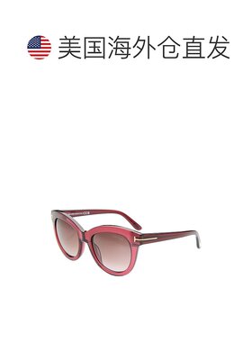 自营 Tom Ford女式奥黛特53mm太阳镜-红色 美国奥莱直发汤姆福特