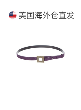 自营Roger Vivier绒面革腰带-紫色 美国奥莱直发