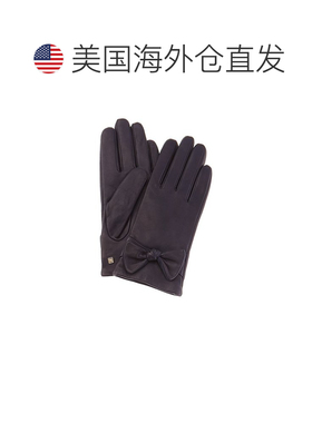 美国直邮自营Bruno Magli打结蝴蝶结羊绒-喜爱的皮革手套-蓝色