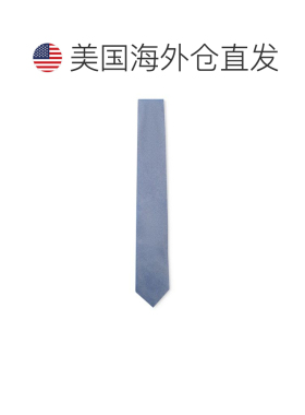 自营boss丝质提花编织领带-浅蓝色 美国奥莱直发