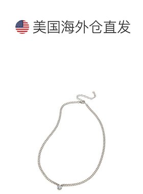 自营 savvy cie jewels18K Gld Pl。 Cicle CZ 颈部。 - 白色的