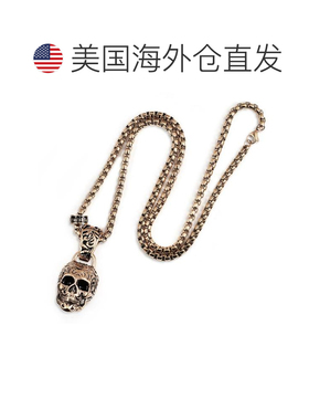 自营Crucible Los Angeles Blue Stainless Steel 35mm Skull Nec
