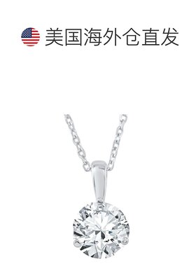 自营 pompeii35/8 克拉实验室制造单石钻石吊坠，提供 14K 和铂金