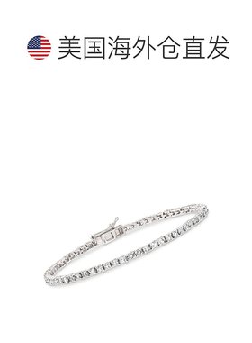自营 925 纯银 Ross-Simons 白色托帕石网球手链 美国奥莱直发