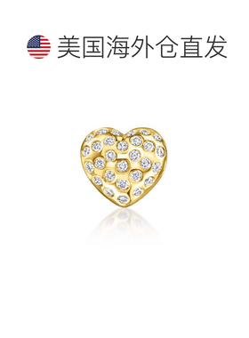 自营Ross-Simons Lab-Grown Diamond Puffy Heart Bead Charm in