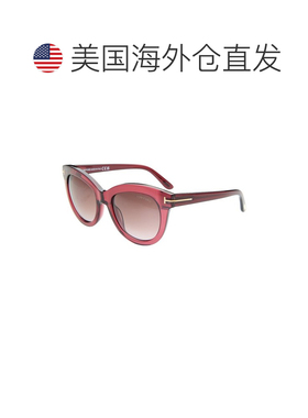 自营 Tom Ford女式奥黛特53mm太阳镜-红色 美国奥莱直发汤姆福特