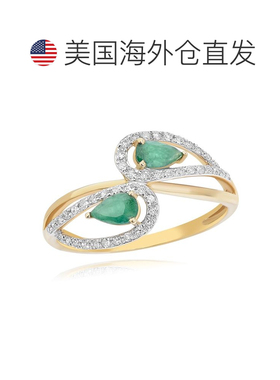 自营 diana m.14K黄金钻石和祖母绿戒指 - 黄色 美国奥莱直发