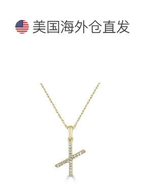 自营sabrina14k 金和钻石初始项链 - 黄色 x 美国奥莱直发