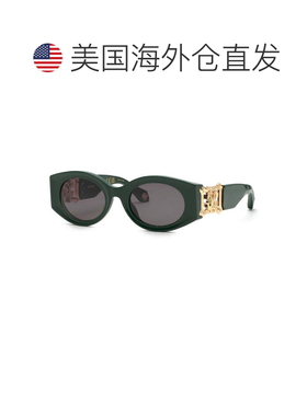 自营Roberto Cavalli Sunglasses Oval Full Rim, Shiny Green Fr