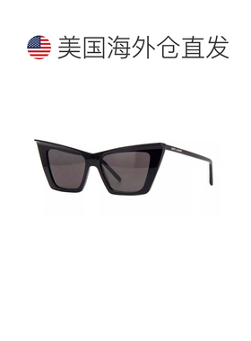 自营Saint Laurent Sunglasses Cat Eye Full Rim, Black Frame A