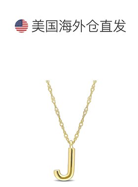 自营 Mimi & Max 首字母“J”吊坠配链条 14k 金 - 金 美国奥莱直