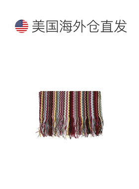 自营missoni多色粘胶混纺之字形围巾-粉红色 美国奥莱直发