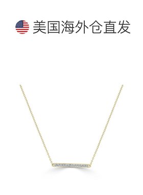 自营 sabrina14k 金 & 钻石条形项链 - 黄色 美国奥莱直发吊坠