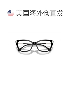 自营swarovski0Sk2011 Black Acetate Cat-Eye Eyeglasses with C