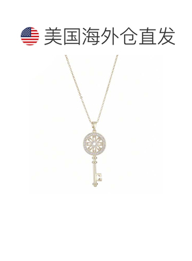 自营adornia14k Gold Plated Ornate Key Pendant Necklace - gol