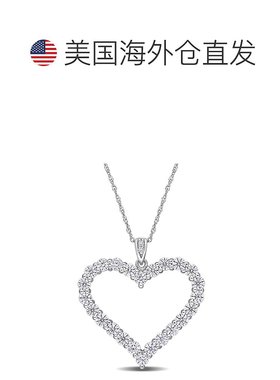 自营 mimi & max2 2/5 CT DEW 创造莫桑钻心形吊坠，925 纯银带链