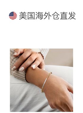 自营Ross-Simons Diamond Bar Bangle Bracelet in 18kt Gold Ove