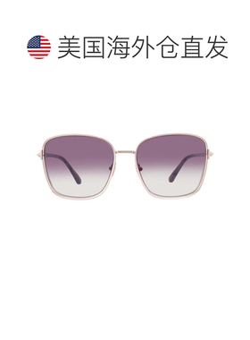 自营Tom Ford FERN Pink Gradient Square Ladies Sunglasses FT1