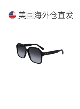 自营salvatore ferragamoFerragamo女士74935 56mm太阳镜-黑色 美