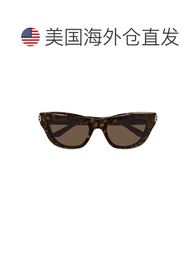 自营balenciagaBb0430s猫眼太阳镜-黑色 美国奥莱直发