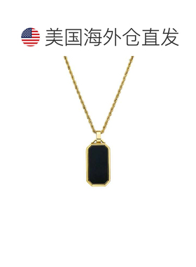 自营adornia男士防水黑色狗牌绳链吊坠项链金色 - 黄色 美国奥莱