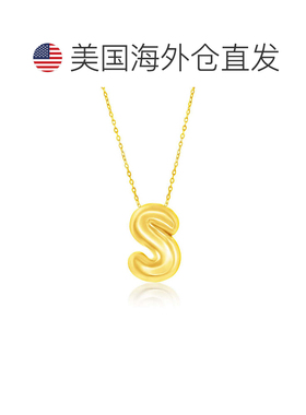 自营simonaSterling Silver, Bubble 'I' Initial Necklace - Gol