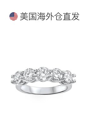 自营 pompeii32 克拉真正的圆形单石钻石结婚周年纪念 14K 白金戒