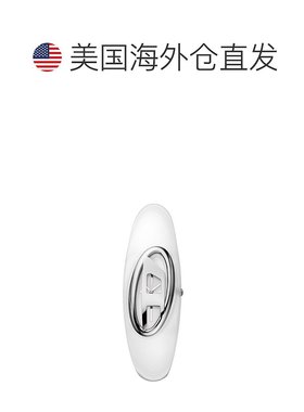 自营Diesel Women's Wonder-D Two-Hand, White Stainless Steel