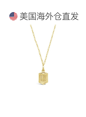 自营sterling forever六角形标签首字母项链 - 金色-l 美国奥莱直