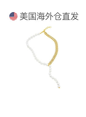自营adorniaHalf And Half 珍珠套索链项链 金色 - 黄色 美国奥莱