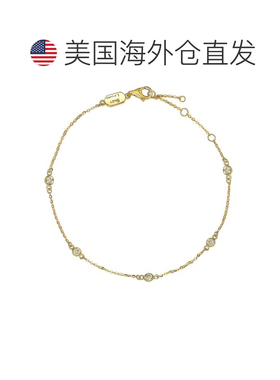 自营Suzy Levian 0.50 克拉 TDW 14K 玫瑰金钻石手链 - 黄色 美国