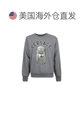 自营Versace Cotton Men's Sweatshirt - gray 美国奥莱直发