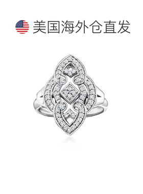 自营Ross-Simons Diamond Marquise-Shaped Ring in Sterling Sil