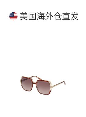 自营Guess Resin Women's Sunglasses - brown 美国奥莱直发