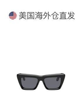 自营 off-white米白色汉普顿方形太阳镜-黑-深灰色 美国奥莱直发