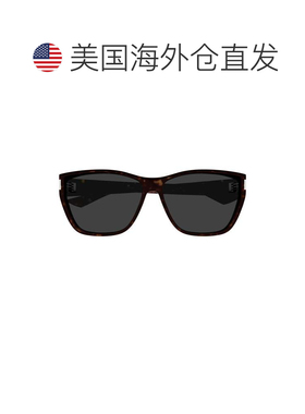 自营saint laurent大方形镜框龟形太阳镜-灰色 美国奥莱直发